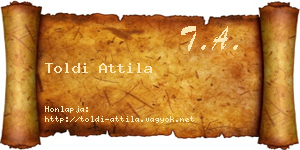 Toldi Attila névjegykártya